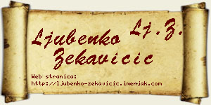 Ljubenko Zekavičić vizit kartica